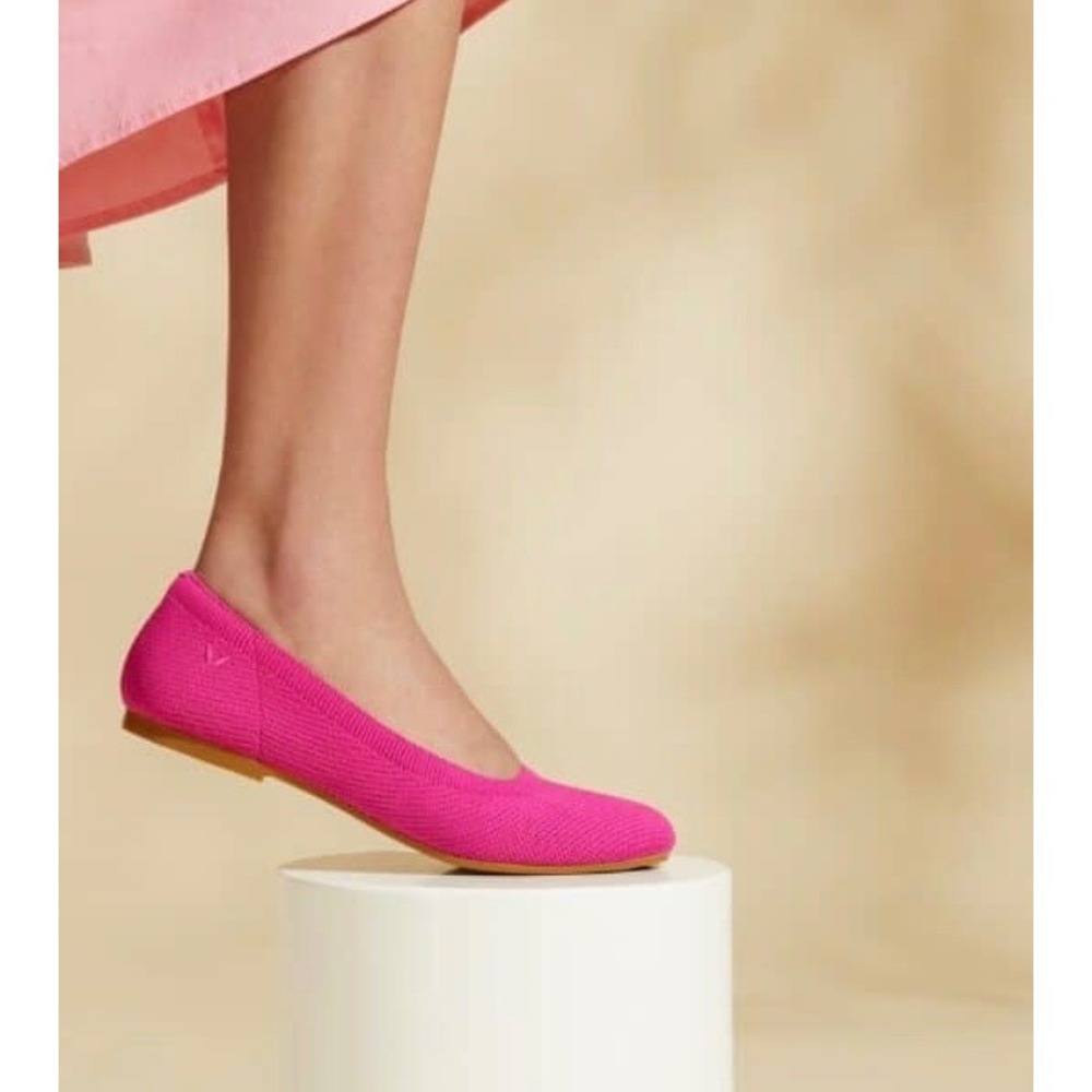 VIVAIA Hot Pink Knit‎ Ballet Flats Ultra Comfortable  Everyday Shoes EU/40 US/9
